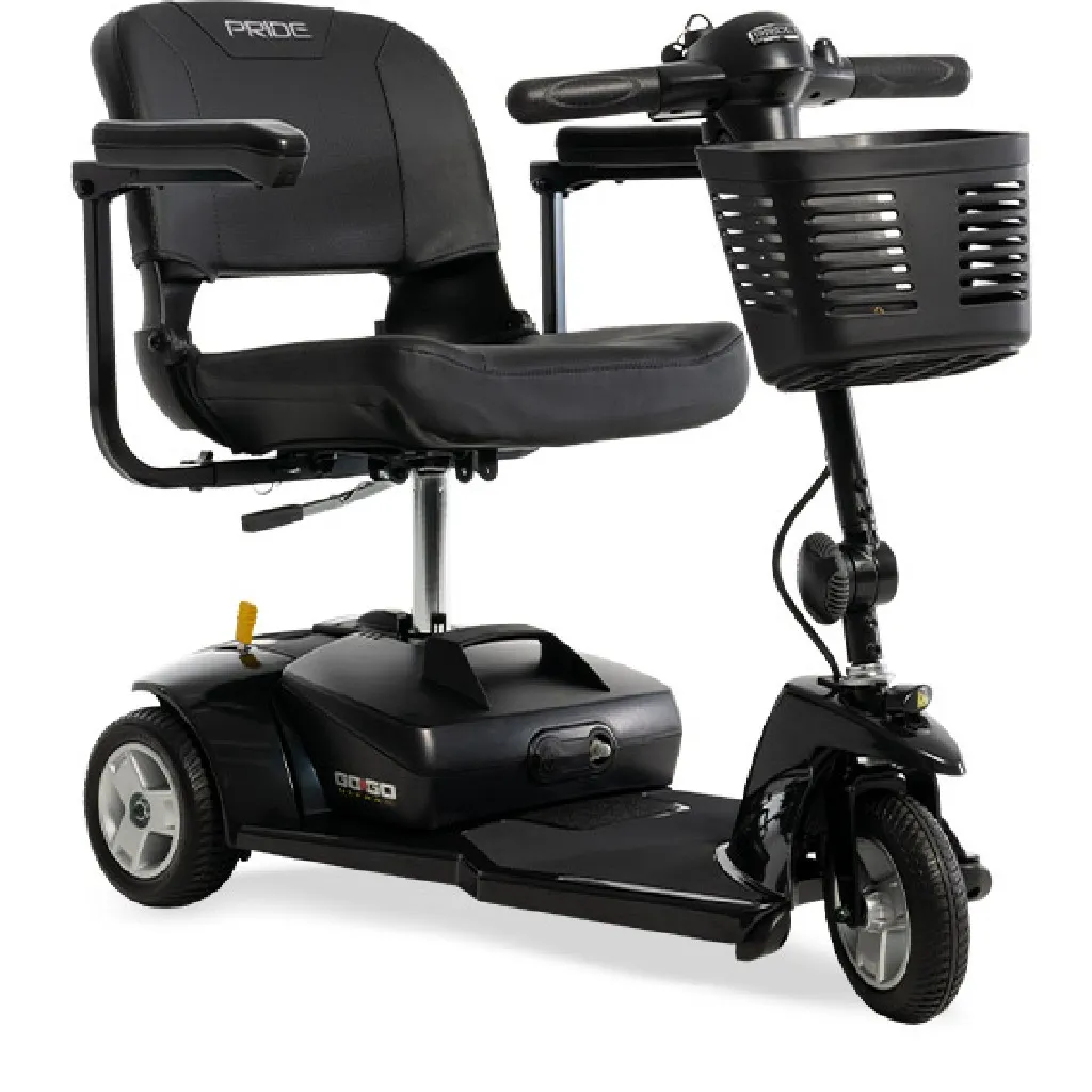 Go Go Ultra X,  Black, 3-Wheel, Molded Plastic Seat w/ Pride Logo,12 Ah Battery Pack